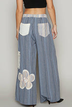 Navy Multi Vintage washing outseam woven wide POL Pants