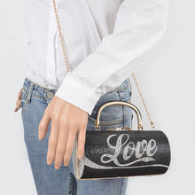 Clear Rhinestone Love Party Clutch