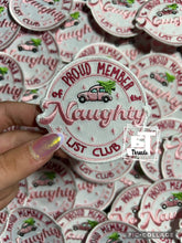 Proud Naughty List Club....Cap Patches