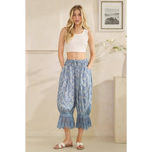 Blue Washed Paisley Oli&Hali Bloomer Pants
