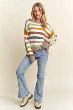 Off White Multicolor Stripe Sweater