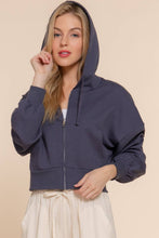 Ivy Beige Long Sleeve Hoodie French Terry Zip Up Jacket
