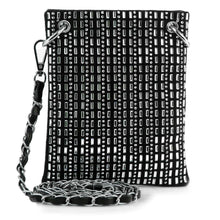 Black Rhinestone Grid Petite Crossbody Sling