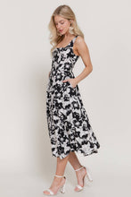 Ivory Black Square Neckline Printed Full Dress