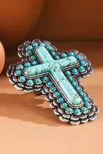 Western Hand Stone Cross Ring: SBTQ-TURQUOISE