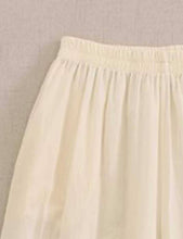Apricot Solid Color Elastic Waist Pull -On Tiered Ruffle Pants