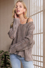 Mocha Distressed Mineral Washed Sweater