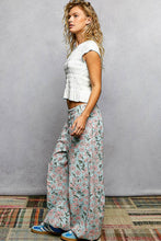 Sky Multi Vintage Washing Printed Twill Relaxed Fit Floral POL Pants