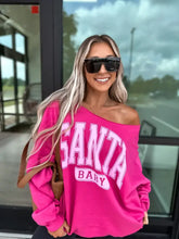 Santa Baby Heliconia Off Shoulder Graphic Crewneck