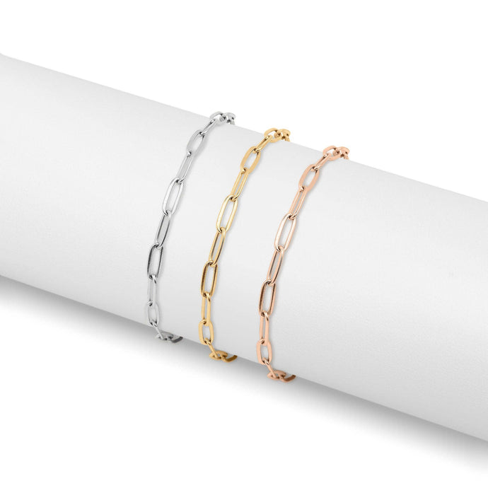 Paperclip Chain Anklet Rose Gold