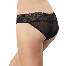 Black Mesh and Lace Classic Cheeky Underwear