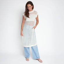 Snow Azalea Sleeveless Longline Crochet Sweater