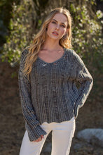 Charcoal Distressed Mineral Washed Sweater