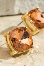 Gold Crystal Acrylic Stud Earrings