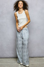 Blue Stripe Striped Big Pocket Waist Band Straight Fit POL Pants