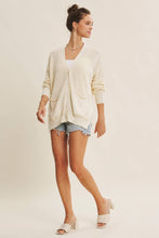 Vanilla Slouchy Charm Button Down Cardigan