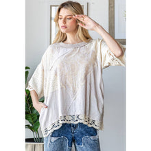 Blue Washed Mix Media Casual Oli+Hali Top