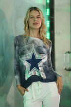 Navy Midnight Star Mesh Top
