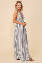 Off White Black Vacay Maxi Striped Maxi Sundress