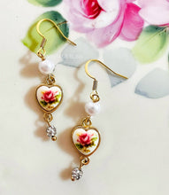 Fancy Rose Pearl Earrings