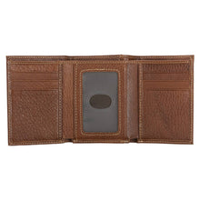 Wallet Leather Brown Names of Jesus Cross