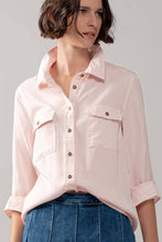 White Classic Tencel Utility Casual Button Down Chambray Urban Daizy Shirt