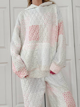 Quilted Pastel Sunkised Coconut Hoodie
