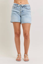 Medium High Waist Slim Judy Blue Shorts w/ Foldover Waistband