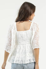 Ivory Lace twist Front Blouse