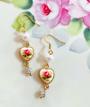 Fancy Rose Pearl Earrings