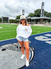 Sorry Can't Football Season White Graphic Off Shoulder