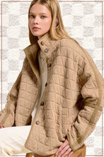 Birdy Sage Oversized Soft Quilted Button Down Jacket