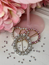 Tee Tie Round Gold with Blingy Clear Small Rhinestones