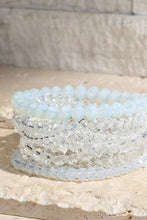 Opal Olive Glass Bead 9 Set Bracelet