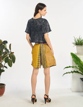Yellow & Olive Cotton Shorts
