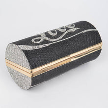 Clear Rhinestone Love Party Clutch