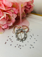 Tee Tie Round Gold with Blingy Clear Small Rhinestones