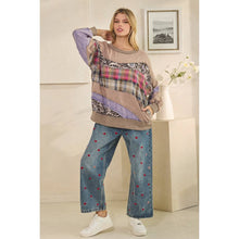 Ash Washed Fabric Long Sleeve Oli+Hali Top