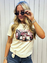 Pink Tractor Rhinestone Graphic Tees