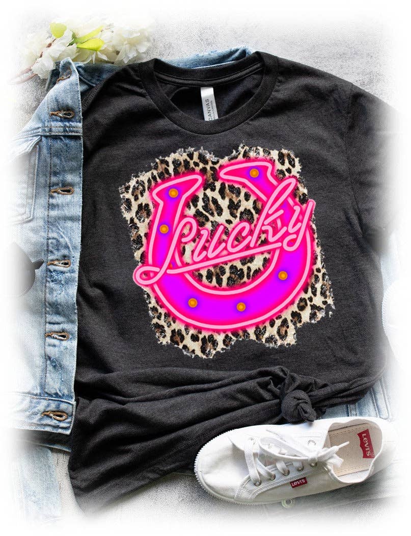 Natural Neon Cheetah Lucky Tee