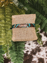 Mae Positive Inspiration Embellished Mini Cuff: Silver Best Friend / Brown Floral