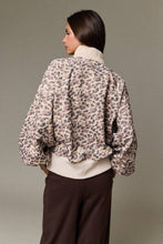 Leopard Juliette Leopard Print Snap Button Sweatshirt