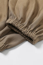 Khaki Woven Stripe Balloon Pants