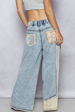 Denim Stud detail woven denim POL pants