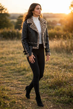 Black Wildlands Luxe PU Bomber