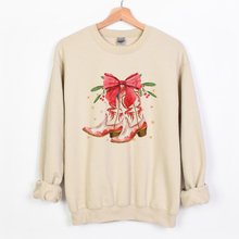 Western Boots Coquette Graphic Tee: Light Beige