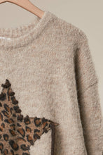 Coffee Bold Star Detail Knit Sweater