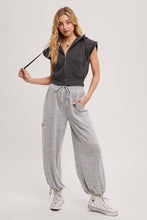 Heather Grey Drawtring High Waist Joggers