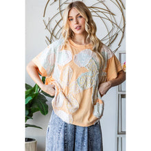 Apricot Washed Floral Patchwork Oversized Oli+Hali Tee