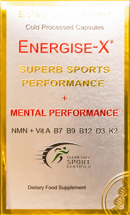 NMN & NAD+ Sublingual Powder  >99.5% Purity: Energise-X 40g NMN NAD CoQ10 Vit A D3 K2 B2 B5 B6 B7 B9 B12 Copper Chromium Manganese Selenium Iodine